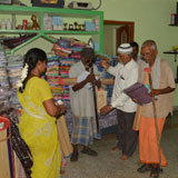 Walking stick distribution to needy beneficiaries