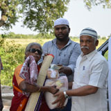 Distribution of food pack, Blanket, Mat & Rs.100- to disabled beneficiaries